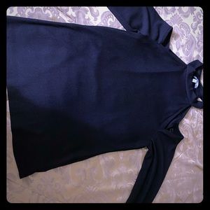 Black shoulderless long sleeve